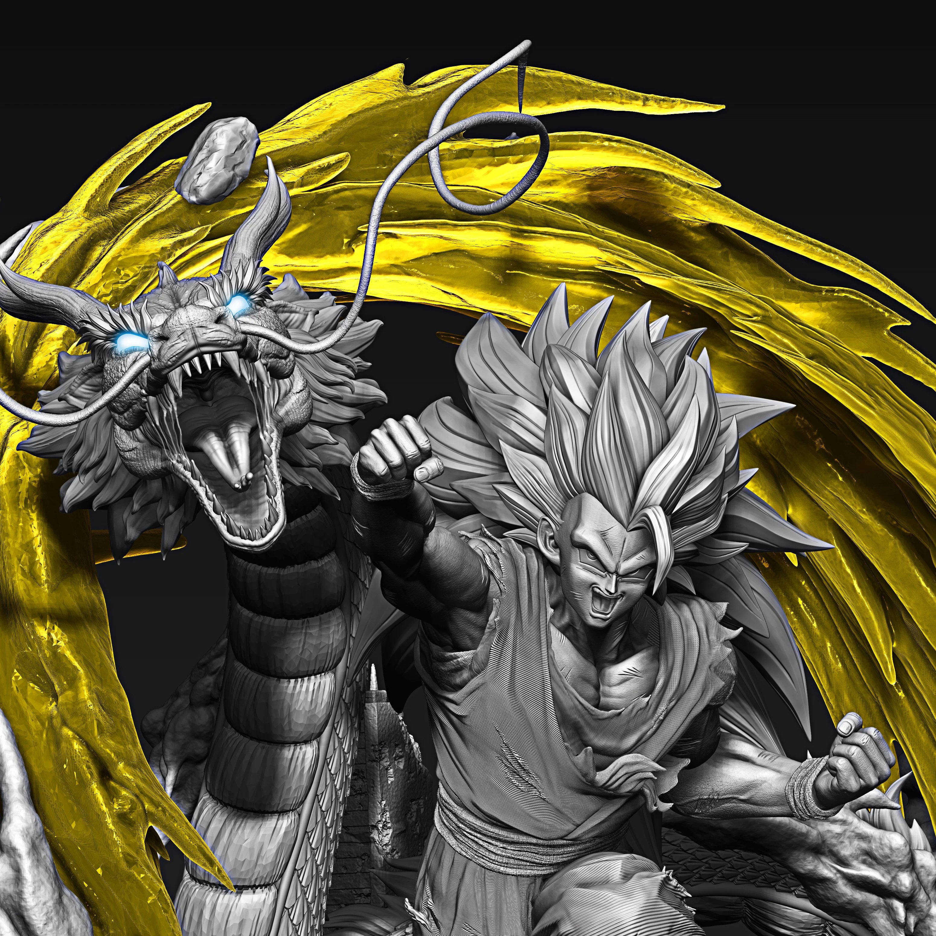 Dragon Ball - Son Goku SSJ3 | 1:4 Resin Statue | von DIM Studio - Image 18