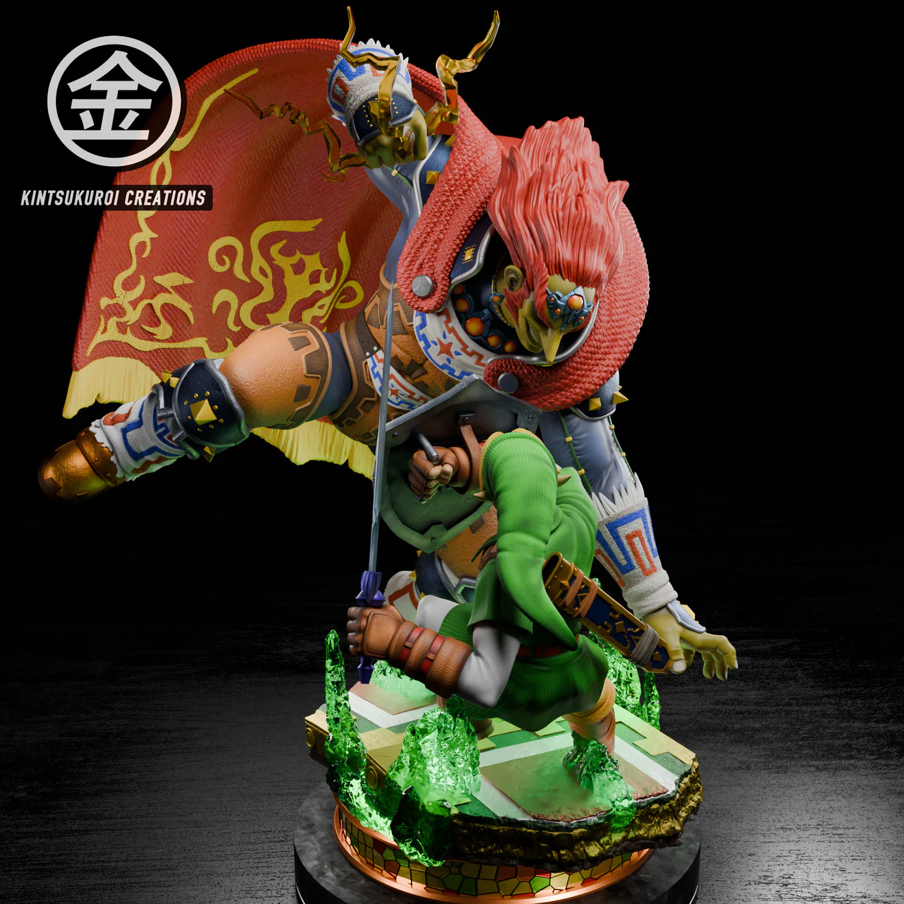 Legend of Zelda - Link vs. Ganondorf | 1:4 Resin Statue | von Kintsukuroi Creations Studio - Image 10