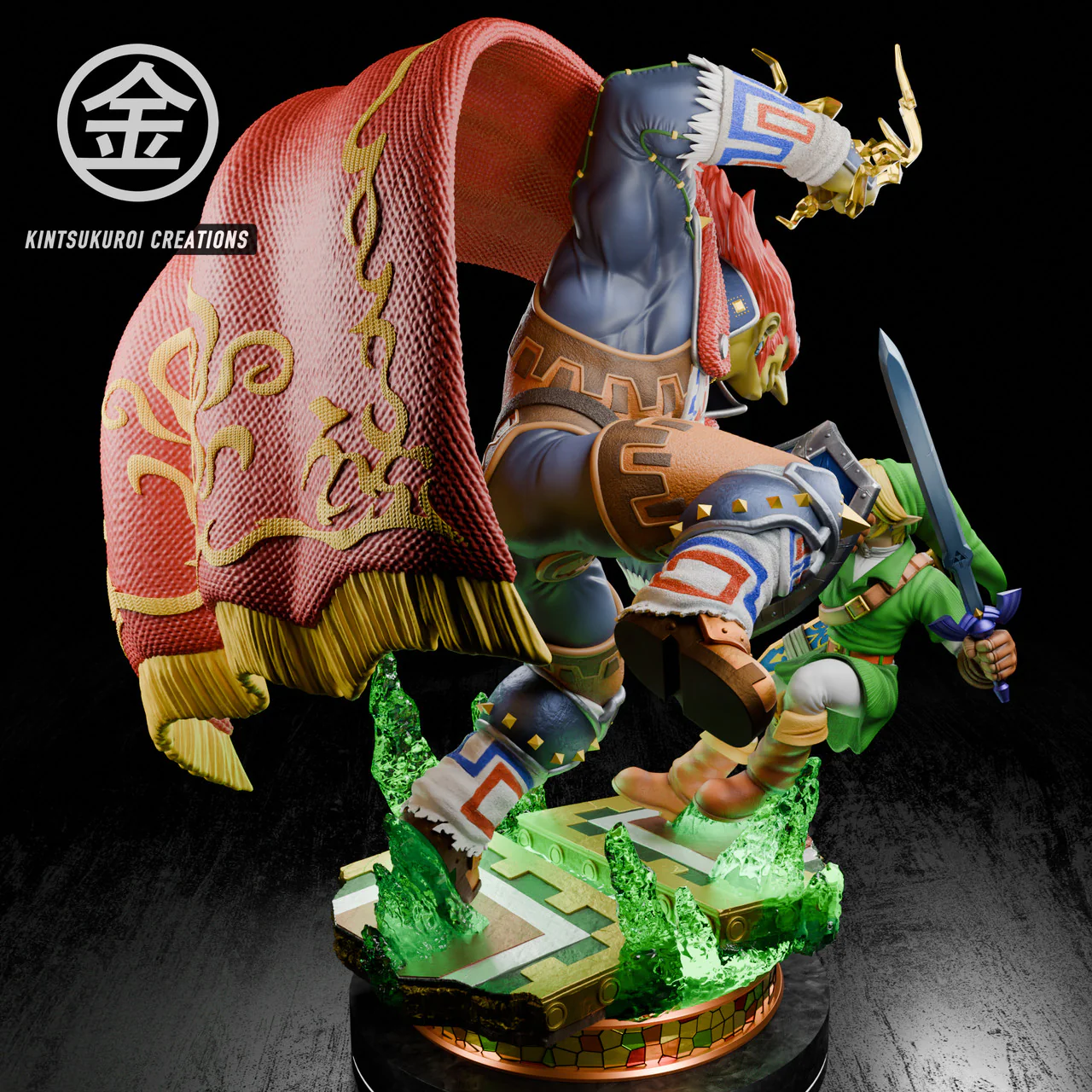 Legend of Zelda - Link vs. Ganondorf | 1:4 Resin Statue | von Kintsukuroi Creations Studio - Image 5