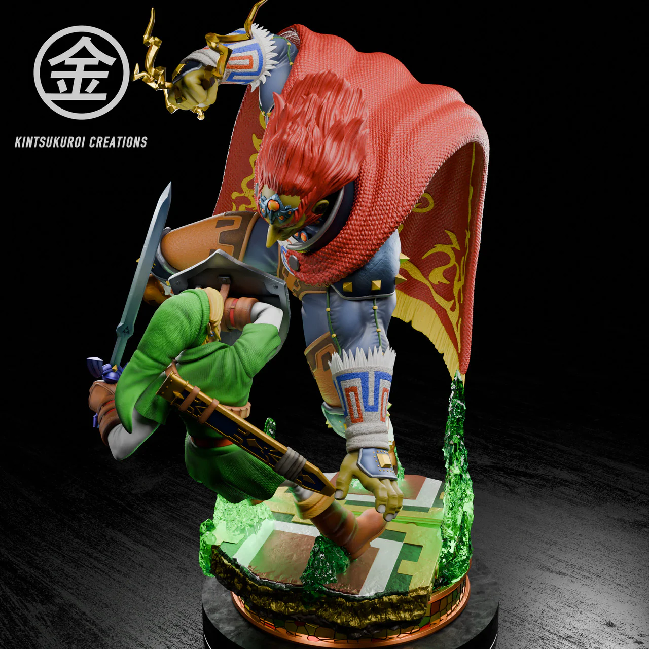 Legend of Zelda - Link vs. Ganondorf | 1:4 Resin Statue | von Kintsukuroi Creations Studio - Image 8
