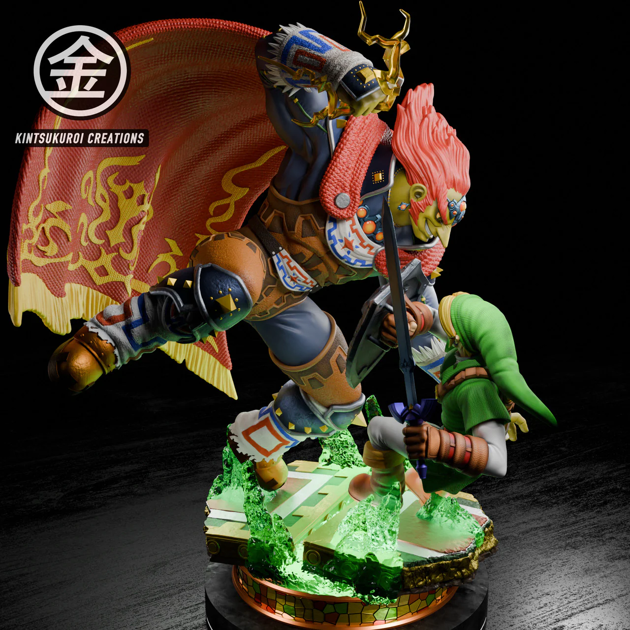 Legend of Zelda - Link vs. Ganondorf | 1:4 Resin Statue | von Kintsukuroi Creations Studio - Image 9