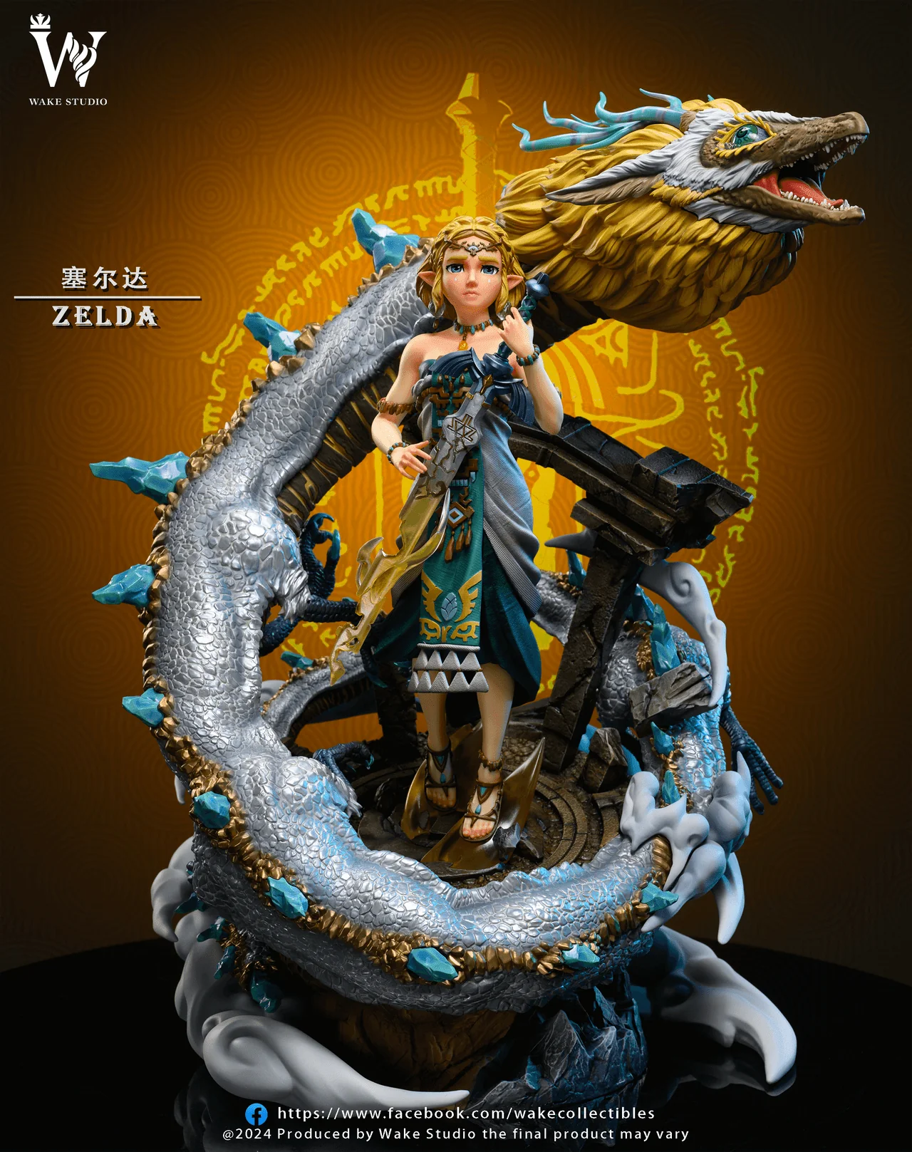 Legend of Zelda - Princess Zelda & Dragon | 1:4 Resin Statue | von Wake Studio - Image 4