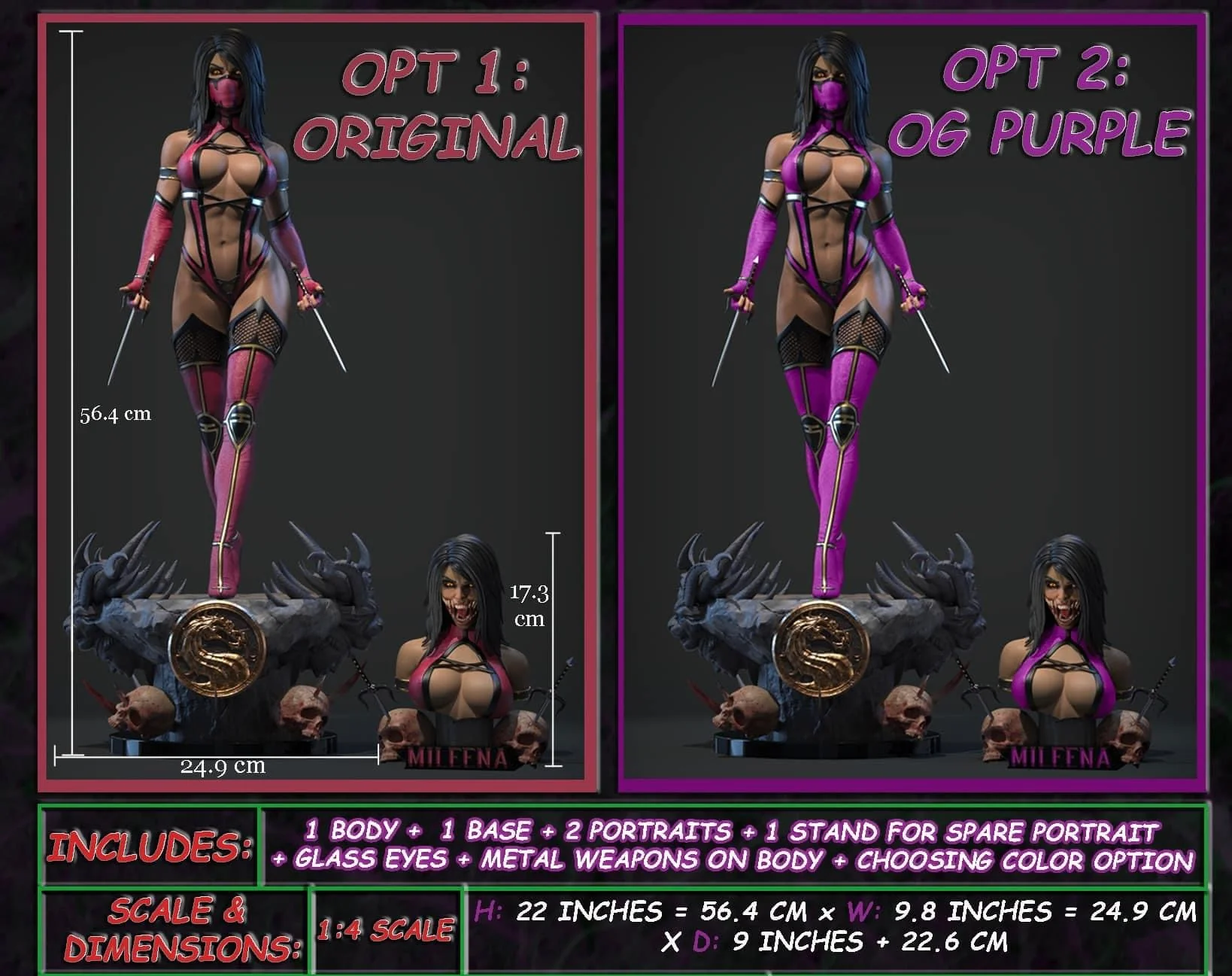 Mortal Kombat - Mileena | 1:4 Resin Statue | by Epic Creations (former Outworld Creations) - Image 11