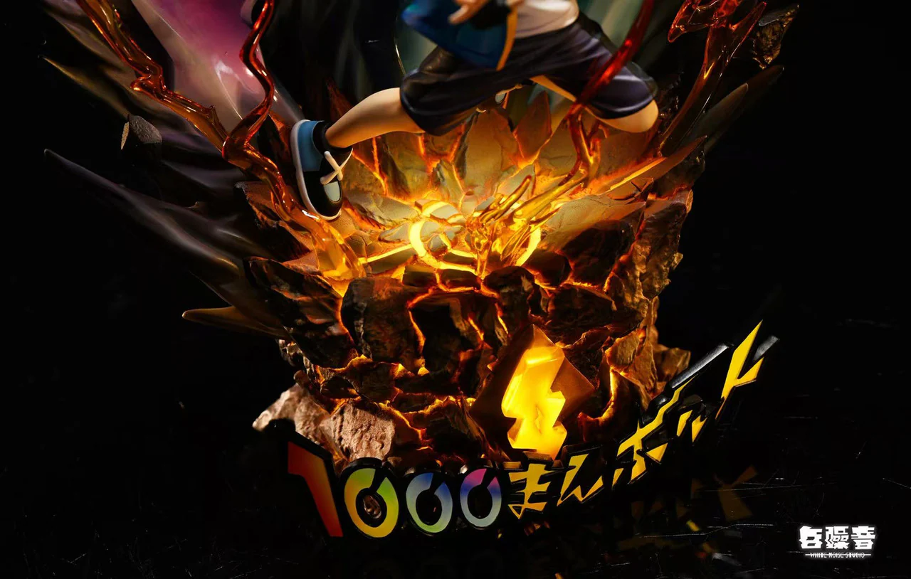 Pokemon - Ash Ketchum & Pikachu Thunderbolt | 1:8 Resin Statue | by White Noise Studio - Image 4