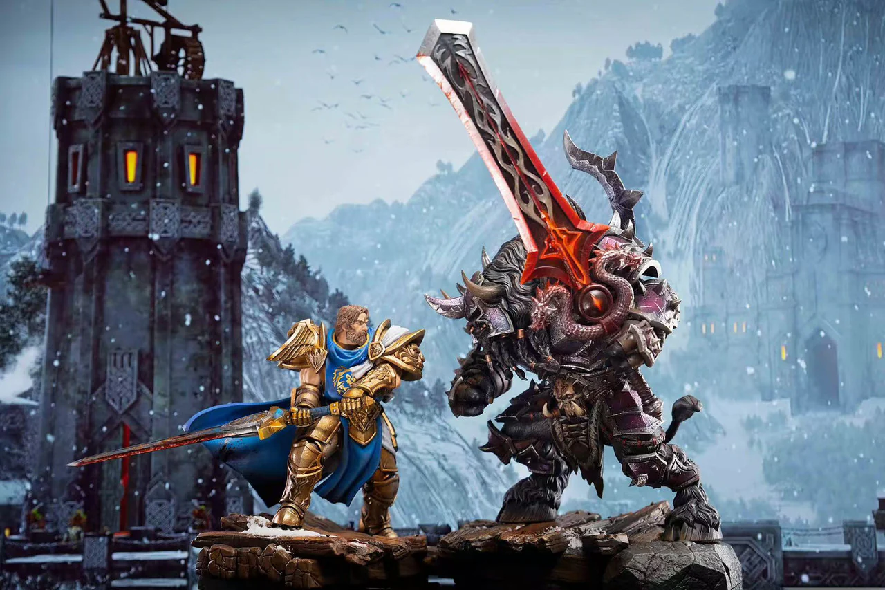 Warcraft - Human Field Marshall vs. Tauren Warlord | 1:8 Resin Statue | by Laughing Skull Studio - Image 7