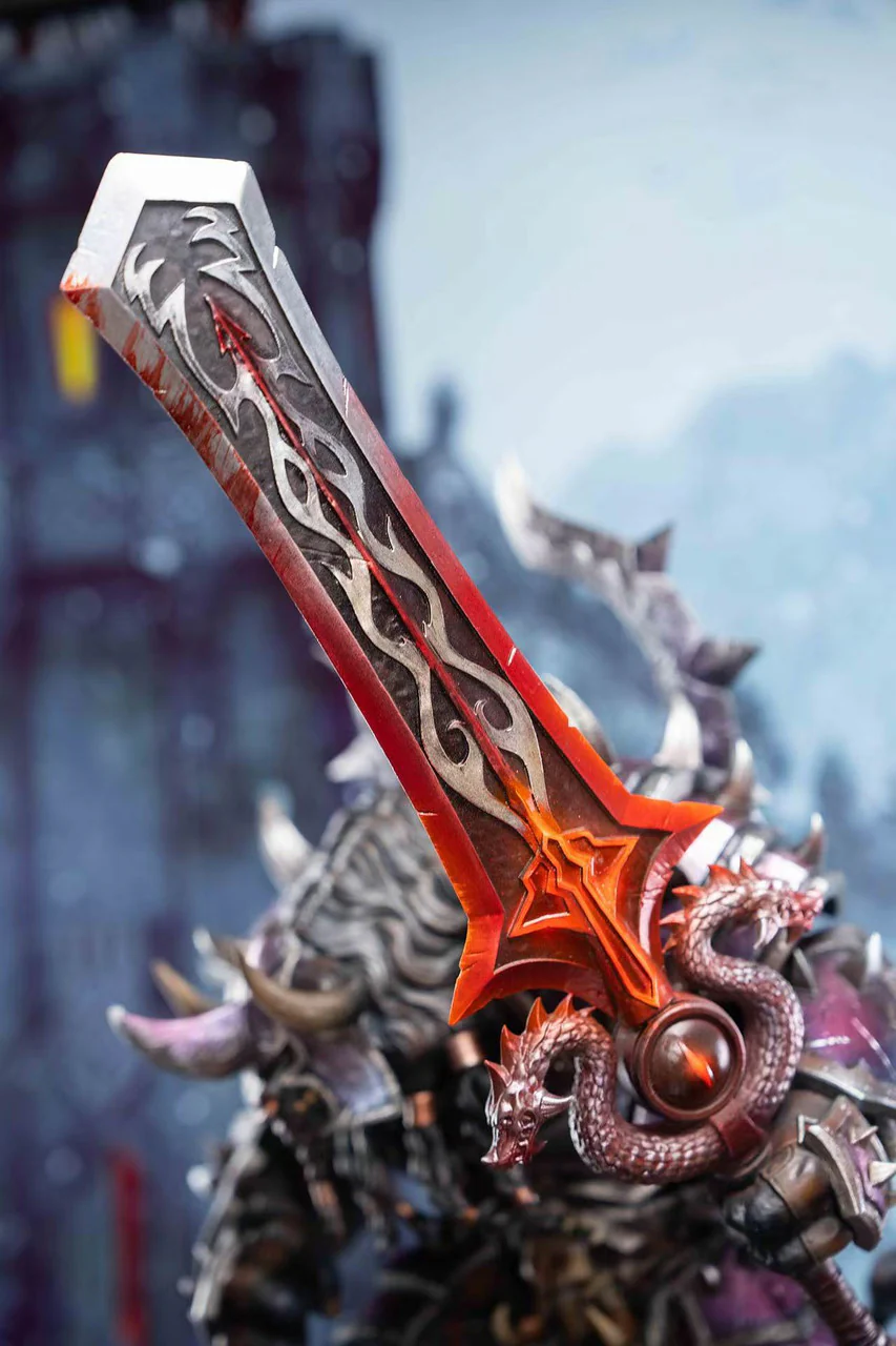 Warcraft - Human Field Marshall vs. Tauren Warlord | 1:8 Resin Statue | by Laughing Skull Studio - Image 8